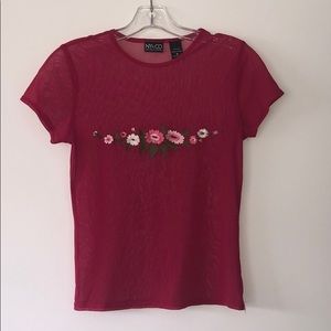 NY&Co vintage embroidered top